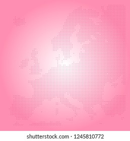 Europe vector map made of magenta pluses