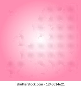 Europe vector map made of magenta backslashes