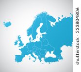 Europe vector political map 