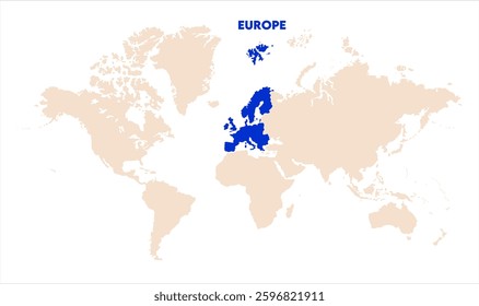 Europe in world map-15, Map of Europe, highlighted on the world map, Europe on the world map, Satellite view, Europe location on the globe.