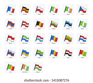 European and African flag sets