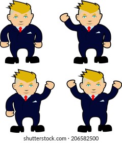 European businessmen cartoon.vector
