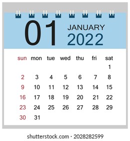 The European calendar is 2022. English language.vector graphics. isolated on a white background.