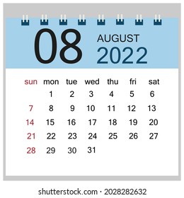 The European calendar is 2022. English language.vector graphics. isolated on a white background.