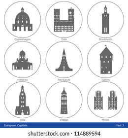 European Capitals - Icon Set (Part 3)