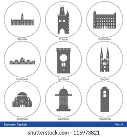 European Capitals - Icon Set (Part 4)