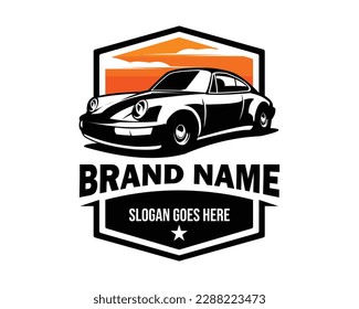 european car logo isolated on white background side view. best for badge, emblem, icon. vector illustration available in eps 10.