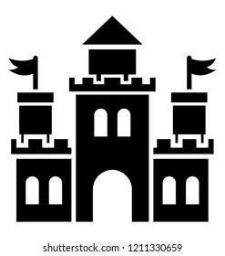 
A european castle with the modern architecture 
