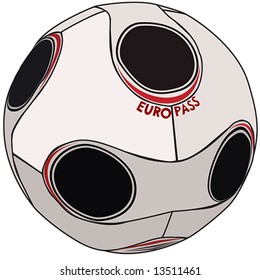 European championship 2008 soccer ball - EURO PASS (Vector)