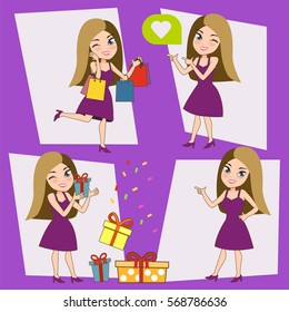 The european character advice beauty products. Trade business. Shopping movement. (5)
