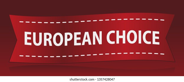 european choice banner or ribbon 