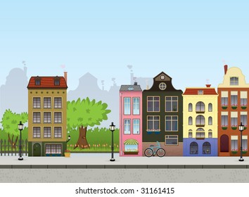 European City Center. Metropolitan Vector Collection.