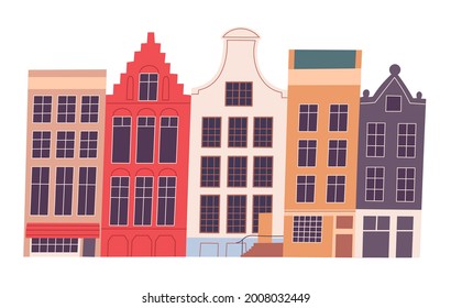 European cityscape historic architecture urban landscape Vector.