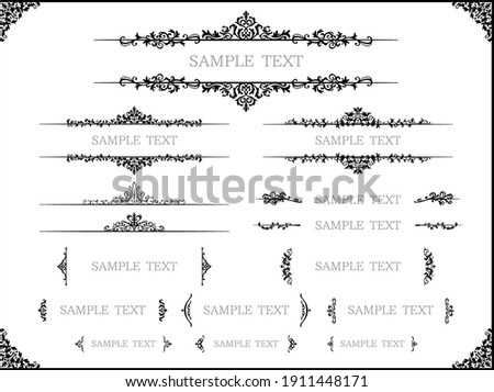 European classic style headline decoration and frame design set