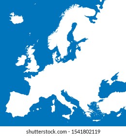 European Continent Boundaries Europe Map Vector Stock Vector (Royalty ...