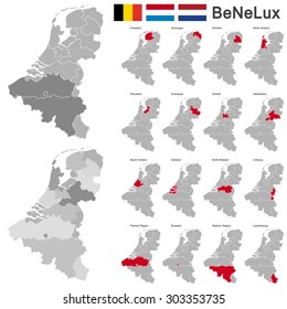 european countries belgium, the netherlands, luxembourg and all provinces