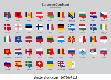 European countries flag icons collection, Chat flag icons