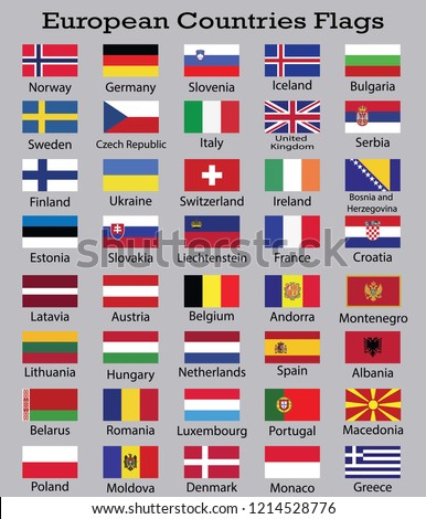 European Country Flags With Names