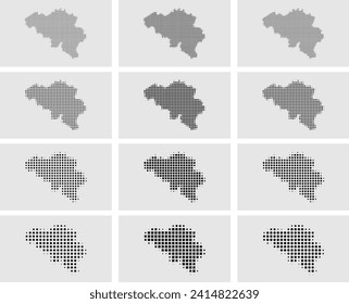 European Countries Set of Dotted Maps