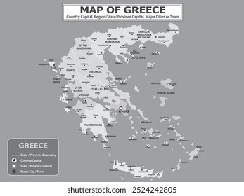European Country Geography Political map. Political map of country with capital, province or state capital, major cities and town.