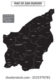 European Country Geography Political map. Political map of country with capital, province or state capital, major cities and town.