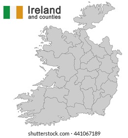 european country Ireland and counties in details