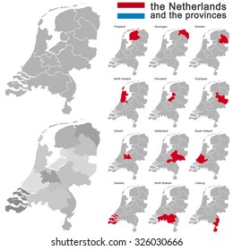 european country the netherlands and all provinces