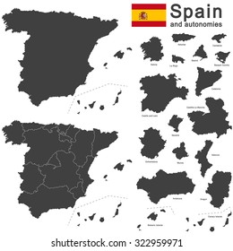 european country Spain and autonomies in details