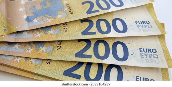 
European currency background. Euro banknotes and coins. Money background. Euro exchange rate, currency exchange, investments, deposits, mortgage, exchange rate.