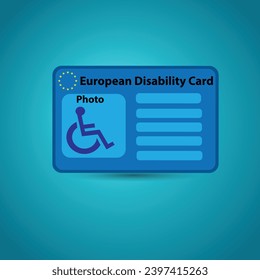 vector conceptual de la tarjeta de discapacidad europea