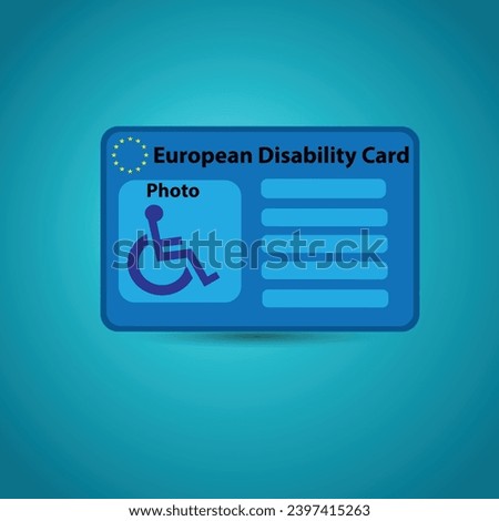 European disability card conceptual vector