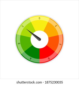 European efficiency rating. Vector illustration.