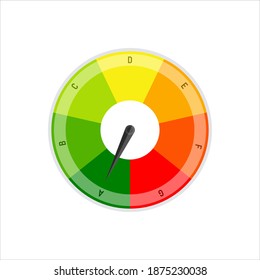 European efficiency rating. Vector illustration.