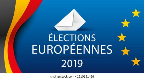 European elections 2019. Belgium. Belgian. Vector illustration