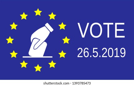 European Elections. Euro flag, vector illustration, eps 10