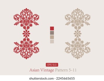 European embossed decorative pattern. Pattern flower carving. Beautiful hand drawn vector lines. Beautiful flower art engraving pattern. Stone carving, wood carving, brick carving.