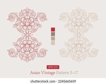 European embossed decorative pattern. Pattern flower carving. Beautiful hand drawn vector lines. Beautiful flower art engraving pattern. Stone carving, wood carving, brick carving.