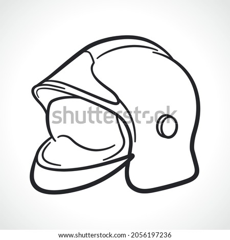 european firefighter helmet black drawing Stock foto © 