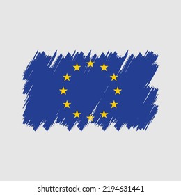 European Flag Brush. National Flag