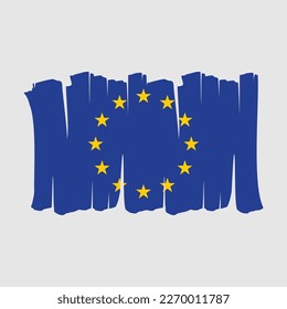 Diseño de vectores de pincel de bandera europea