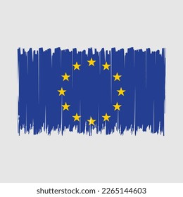 European Flag Brush Vector Illustration