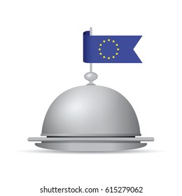european flag dinner platter