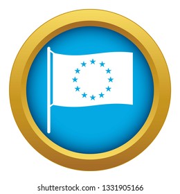 European flag icon blue vector isolated on white background for any design