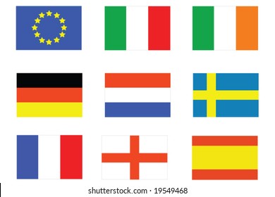 european flags