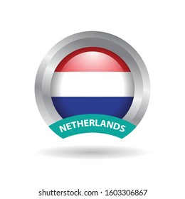 european flags emblem template with 3d concept, silver frame