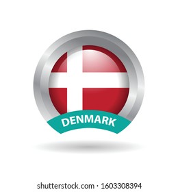 european flags emblem template with 3d concept, silver frame