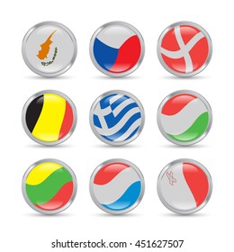 European flags icons