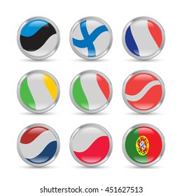 European flags icons