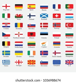 European Flags Vector