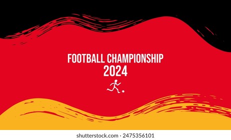 European Football Championship 2024 in Germany. Layout banner background poster web design. Vector illustration. 